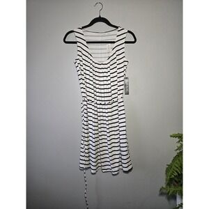 New York & Company Black & White Striped Sleeveless Dress NWT